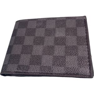 2/$30 NEW Designer Inspired Black Gray Checkered Bifold Wallet